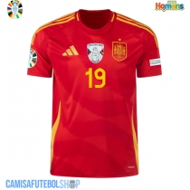 Camisa de time de futebol Espanha Lamine Yamal #19 Replicas 1º Equipamento Europeu 2024 Manga Curta